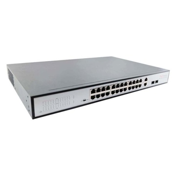 URANIUM POE-2420-260W 24 PORT 10/100+2X GIGABIT RJ45 UPLINK POE RACKMOUNT SWITCH (REALTEK CHIPSET)