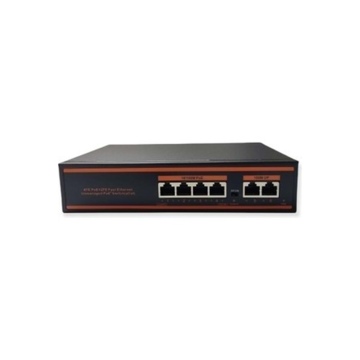 PROXSEN PS-P04M2UM 4 PORT 10/100 POE 2 UPLİNK MEGABİT SWITCH 78W