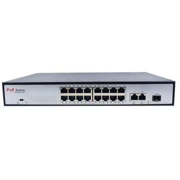 URANIUM POE-1621SFP-200W 16 PORT 10/100+2XGIGABIT RJ45+1XSFP UPLINK POE RACKMOUNT SWITCH (REALTEK CHIPSET)