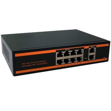 SENSEI POE-8002-150W 8X10/100+2X10/100 UPLINK 150W 250 METRE POE SWITCH